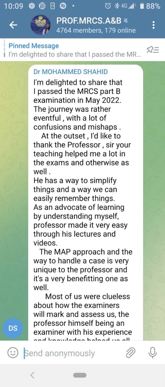 MRCS student feedback 6